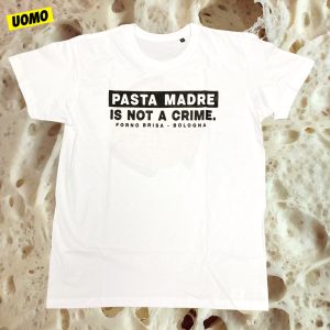 T-shirt "Pasta madre is not a crime" UOMO - cotone bio